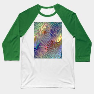 Abstract Psychedelic Whimsical Surreal Colorful Print Baseball T-Shirt